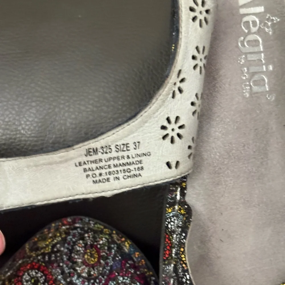Alegria Women’s Mary Jane Style Multicolor Patterned Shoes - Picture 14 of 15